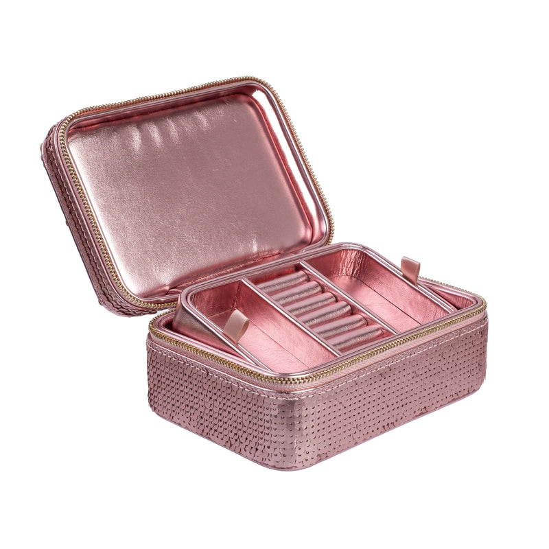 SEQUIN JEWELLERY BOX ROSE