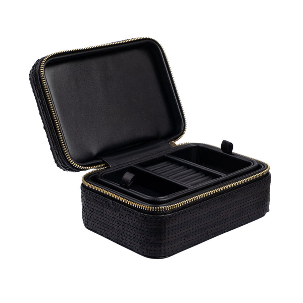 SEQUIN JEWELLERY BOX BLACK