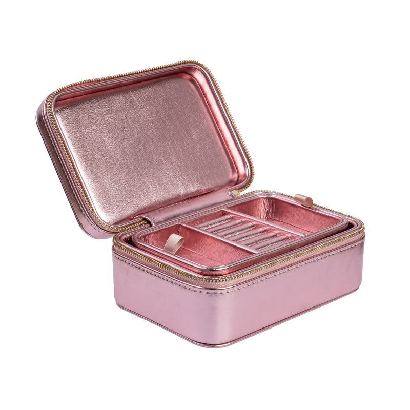 METALLIC JEWELLERY BOX ROSE