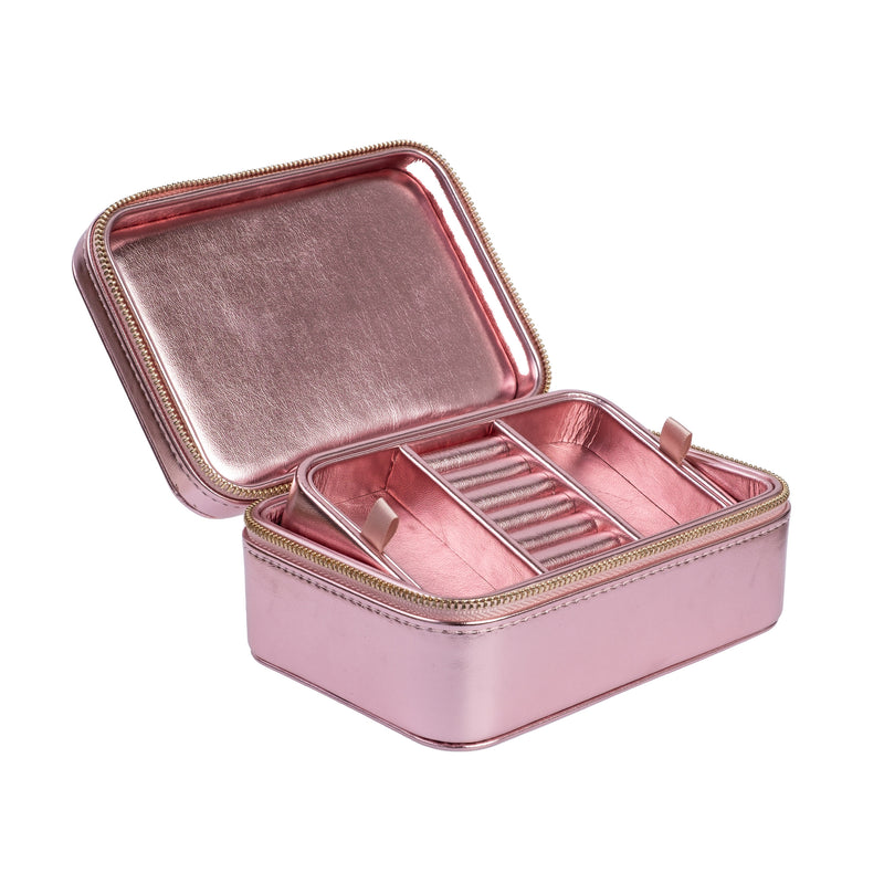 METALLIC JEWELLERY BOX ROSE