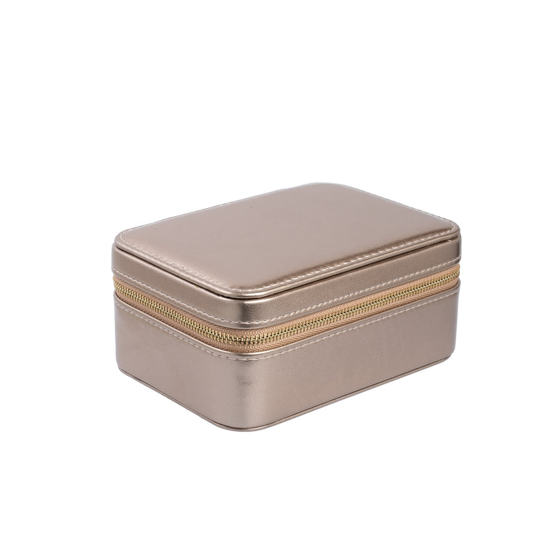 METALLIC JEWELLERY BOX CHAMPAGNE