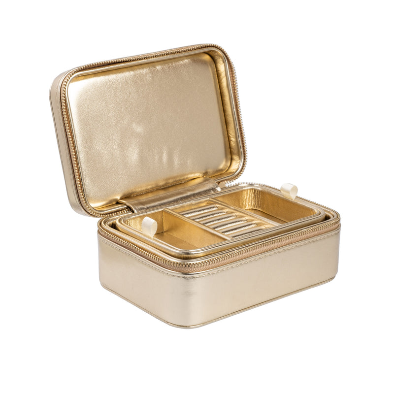 METALLIC JEWELLERY BOX GOLD