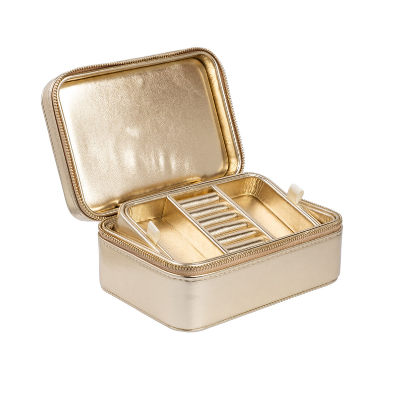 METALLIC JEWELLERY BOX GOLD