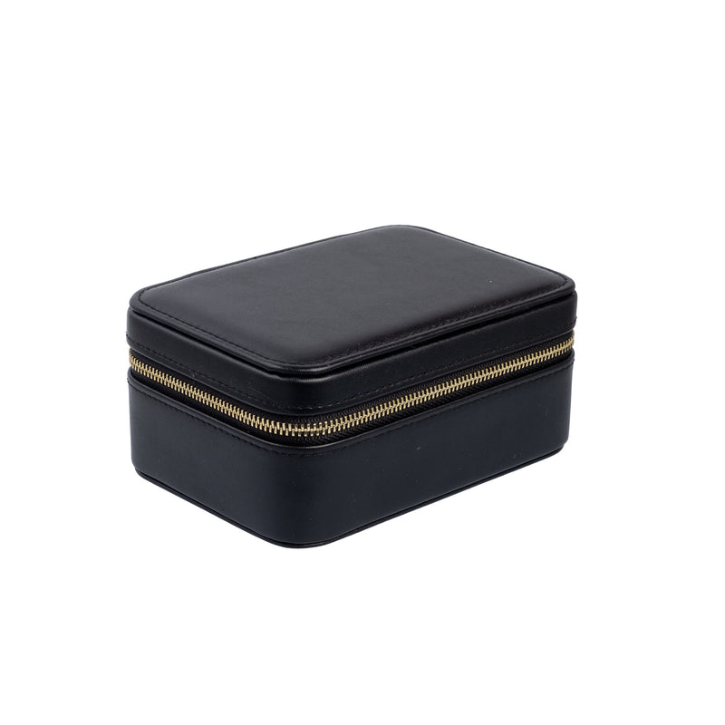 LEATHER JEWELLERY BOX BLACK