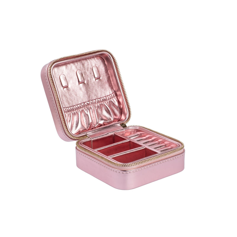 METALLIC JEWELLERY BOX MINI ROSE