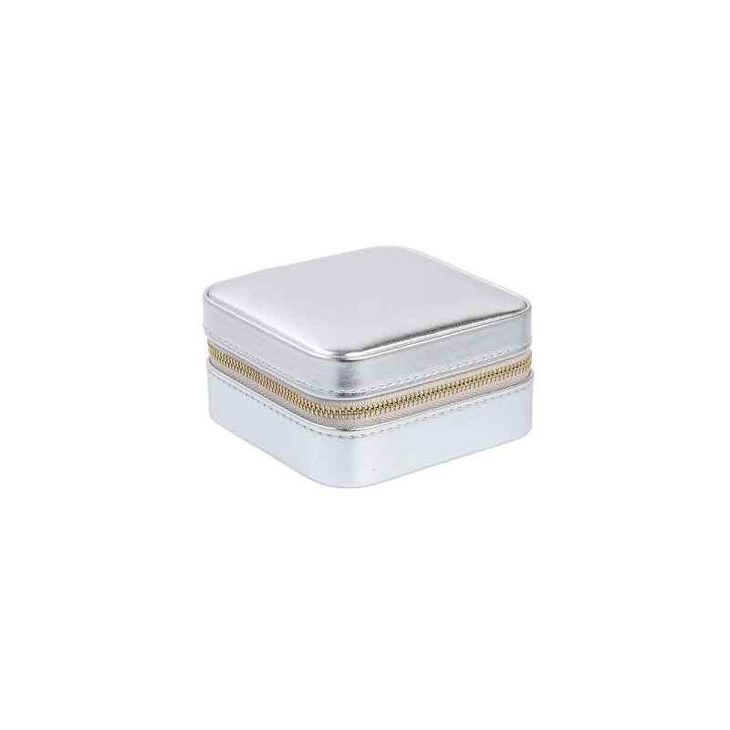 METALLIC JEWELLERY BOX MINI SILVER