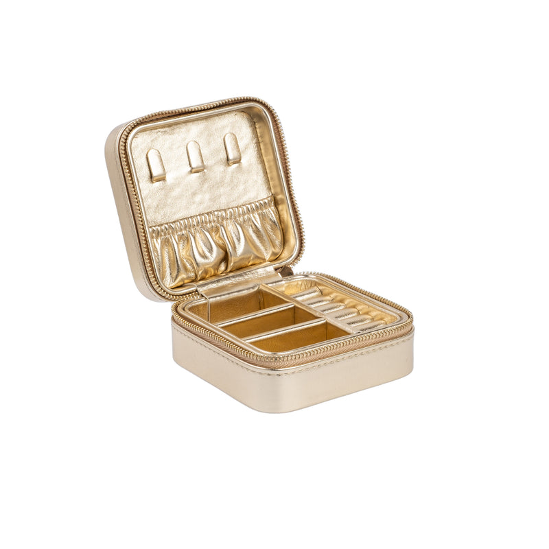 METALLIC JEWELLERY BOX MINI GOLD