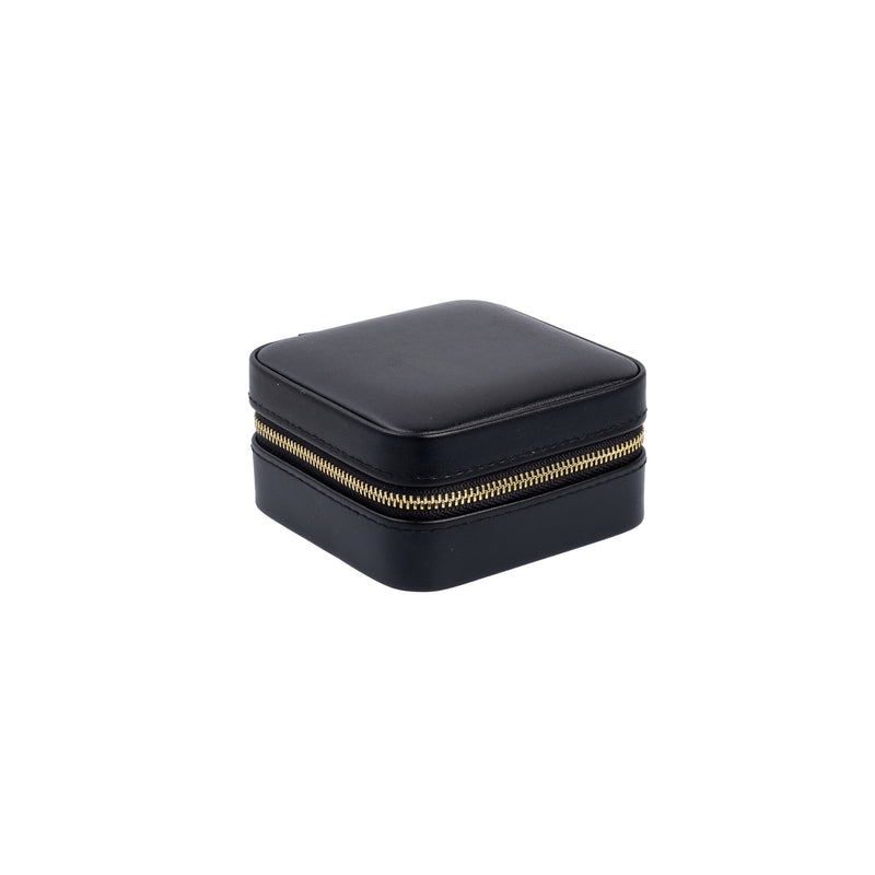 LEATHER JEWELLERY BOX MINI BLACK