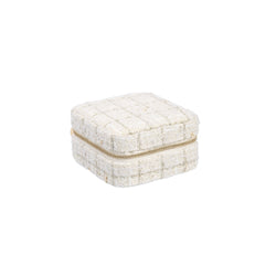 TWEED JEWELLERY BOX MINI VANILLA