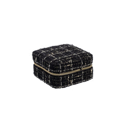 TWEED JEWELLERY BOX MINI BLACK W/GOLD