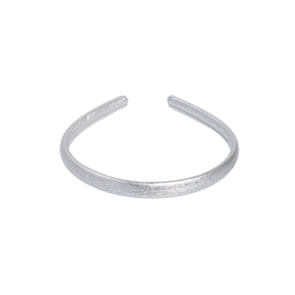 METALLIC HAIR BAND THIN SILVER