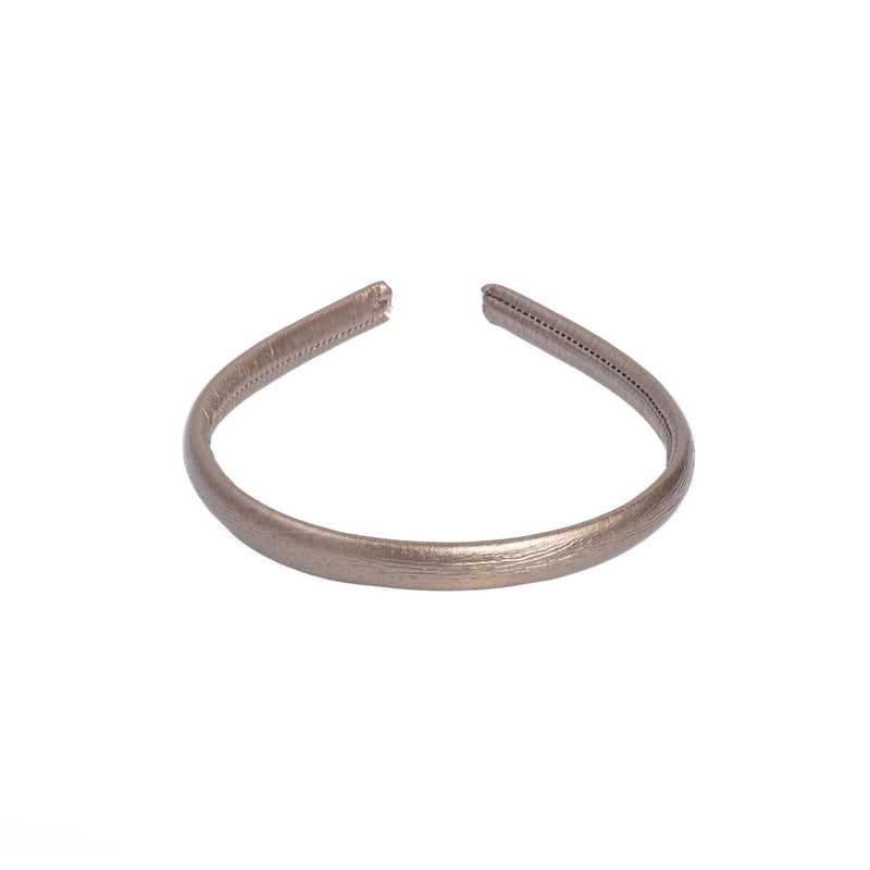 METALLIC HAIR BAND THIN CHAMPAGNE