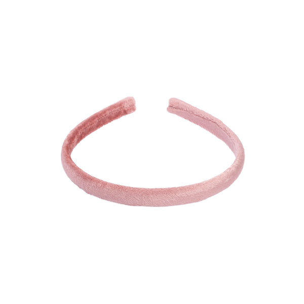 VELVET HAIR BAND THIN SPARKLED ROSE