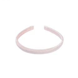 VELVET HAIR BAND THIN SPARKLED PALE ROSE