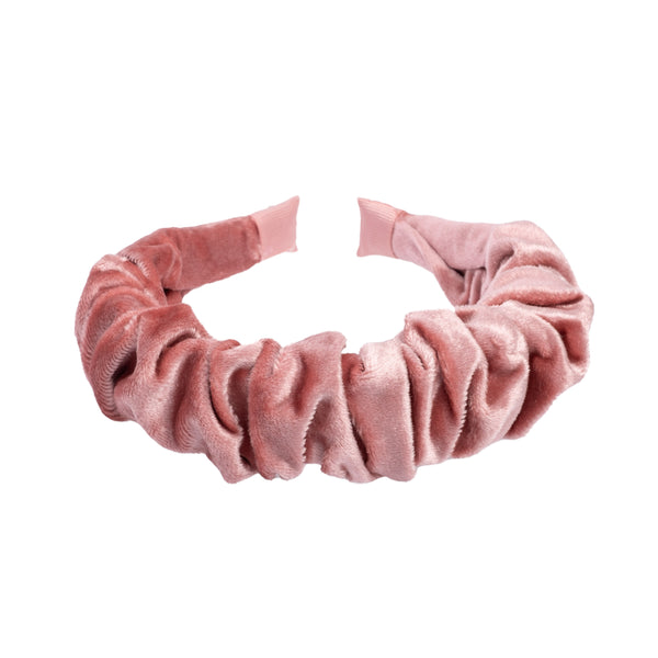 VELVET HAIR BAND WAVE SPARKLED ROSE