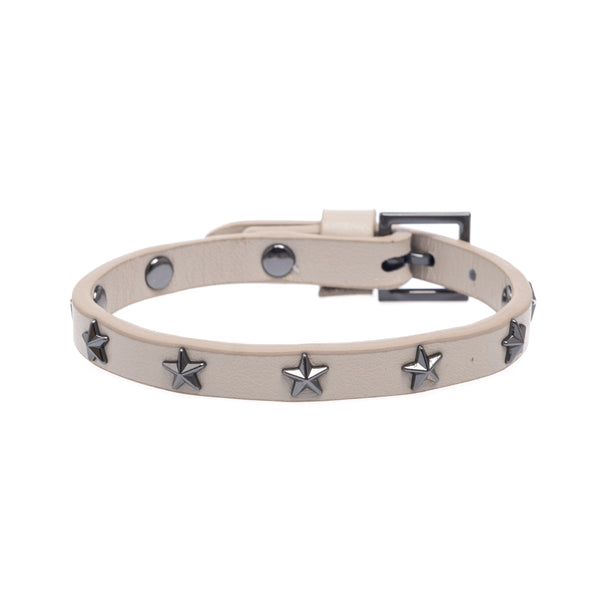 LEATHER STAR STUD BRACELET MINI SAND W/GUN