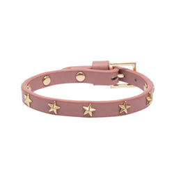 LEATHER STAR STUD BRACELET MINI ROSE