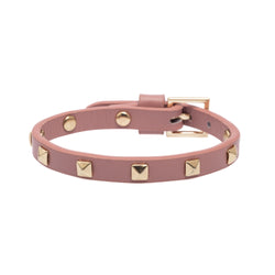 LEATHER STUD BRACELET MINI ROSE