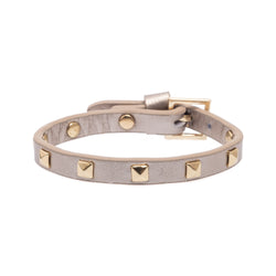 LEATHER STUD BRACELET MINI CHAMPAGNE METALLIC