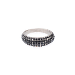 FULL BLING RING SILVER W/BLACK