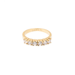 SIX STONE CRYSTAL RING