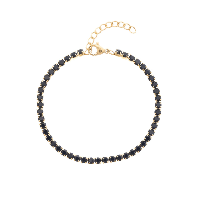 TENNIS CHAIN BRACELET 3 MM BLACK