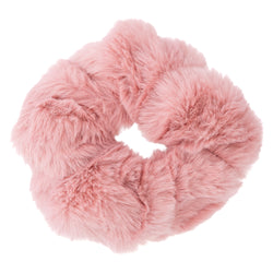 FAUX FUR SCRUNCHIE ROSE