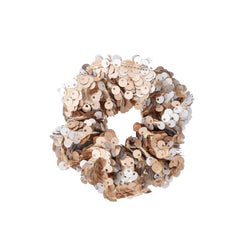 SEQUIN SCRUNCHIE CHAMPAGNE