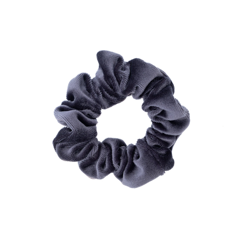 VELVET HAIR TIE SPARKLED STEEL BLUE