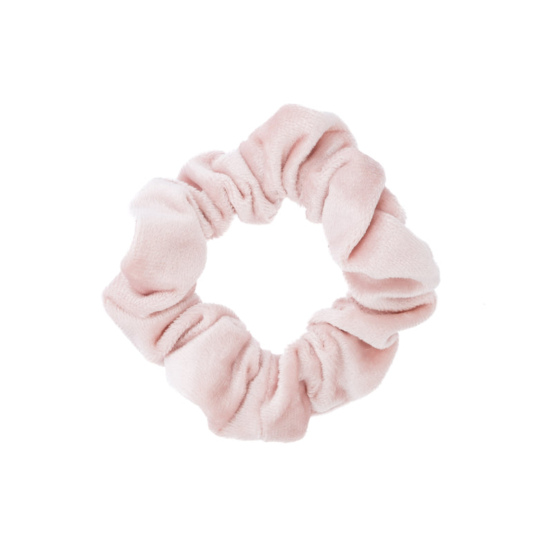 VELVET HAIR TIE SPARKLED PALE ROSE