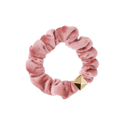 VELVET MINI SCRUNCHIE SPARKLED ROSE