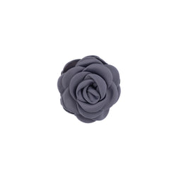 SATIN ROSE HAIR CLAW STEEL BLUE