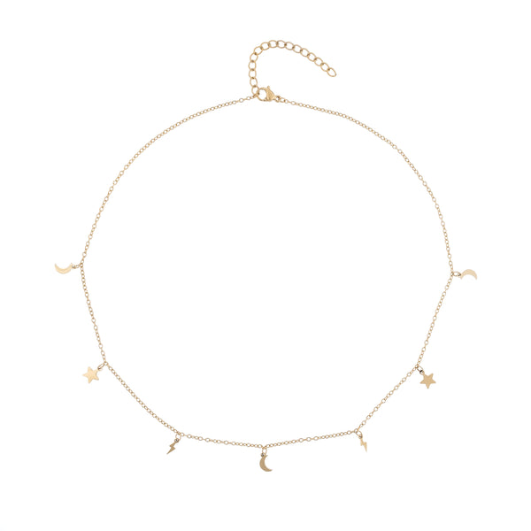 CHARM NECKLACE EXTRA THIN GOLD
