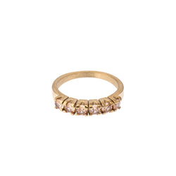 SIX STONE CRYSTAL RING CHAMPAGNE