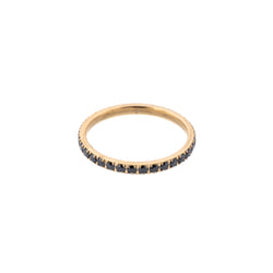 CRYSTAL RING THIN BLACK