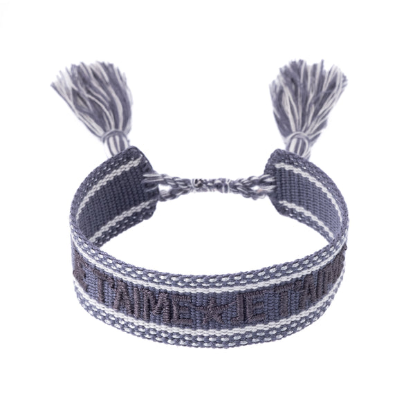 WOVEN FRIENDSHIP BRACELET W/CHARMS BLACK – DARK department