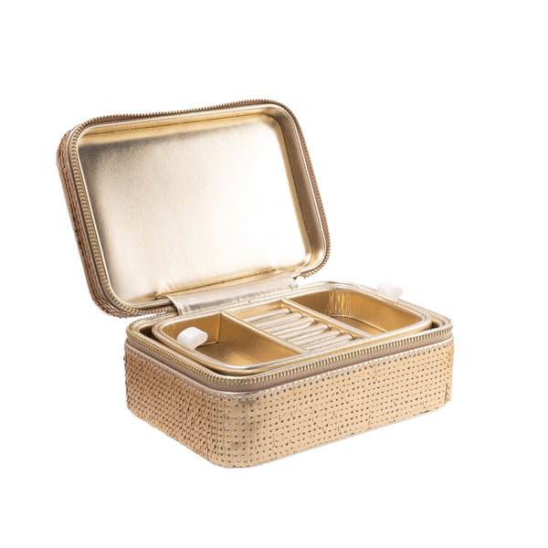 SEQUIN JEWELLERY BOX GOLD