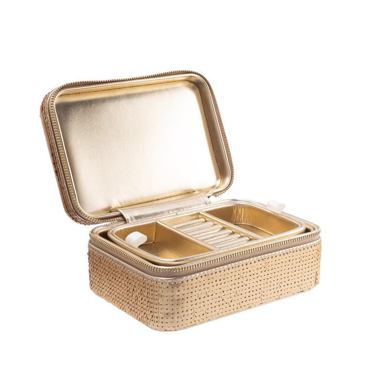 SEQUIN JEWELLERY BOX GOLD