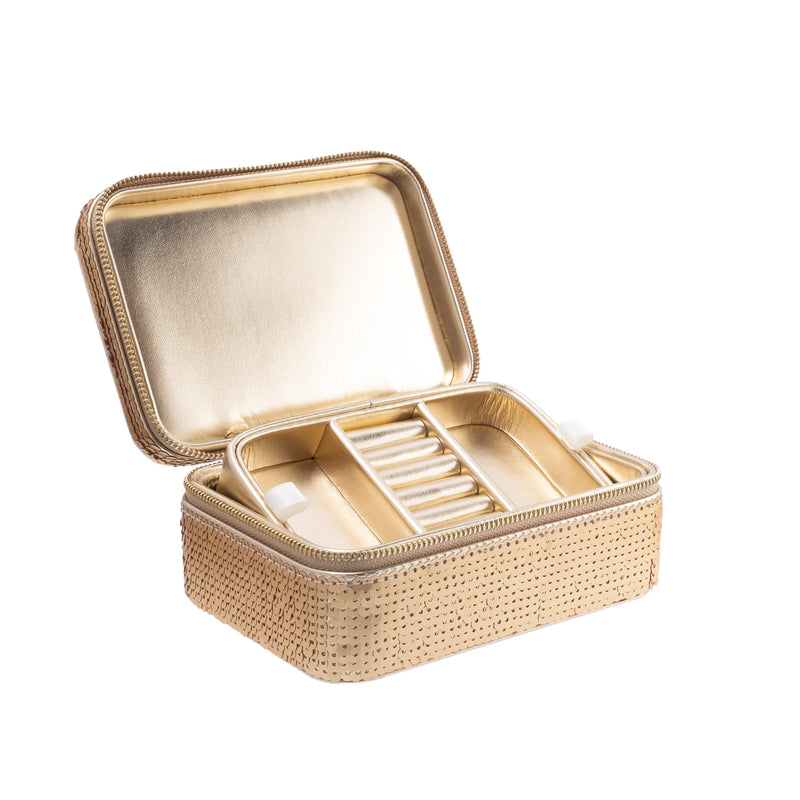 SEQUIN JEWELLERY BOX GOLD