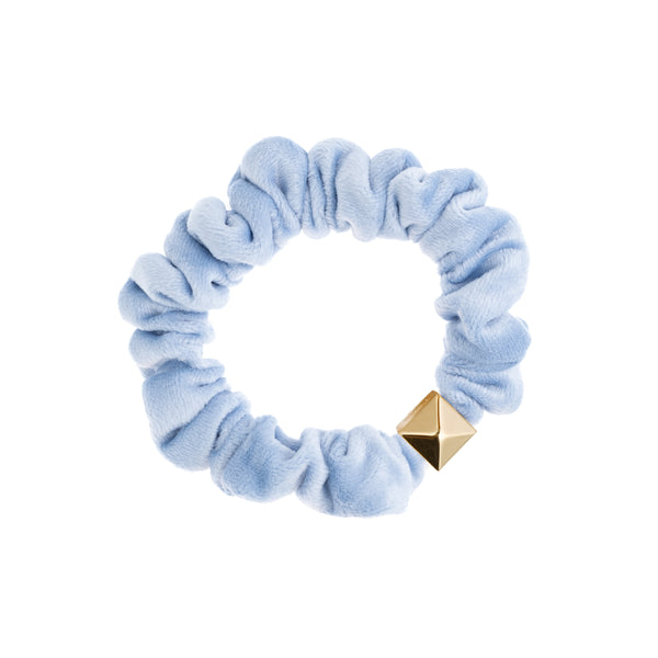 VELVET MINI SCRUNCHIE LIGHT BLUE