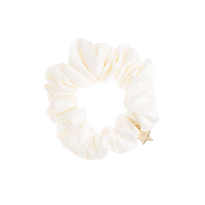 SATIN SCRUNCHIE OFF WHITE