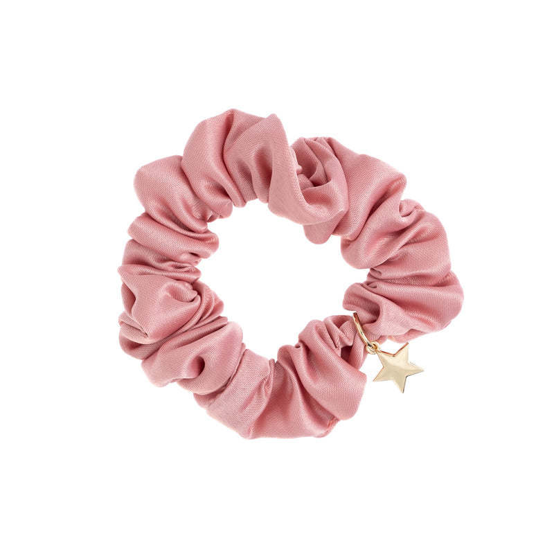 SATIN SCRUNCHIE ROSE