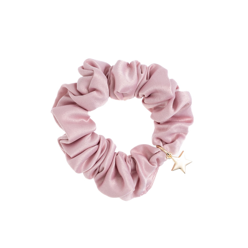 SATIN SCRUNCHIE LIGHT ROSE