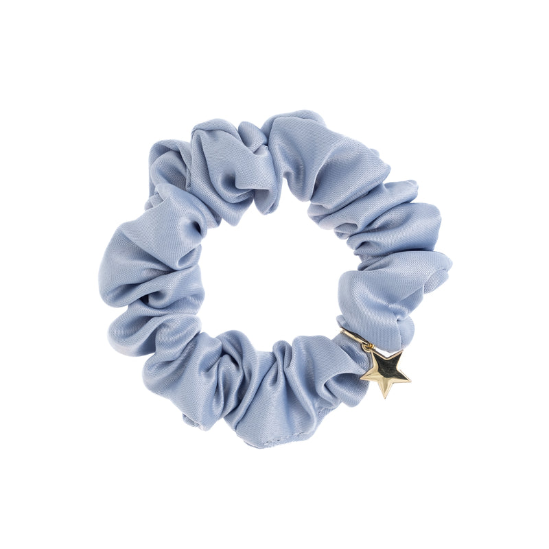 SATIN SCRUNCHIE LIGHT BLUE