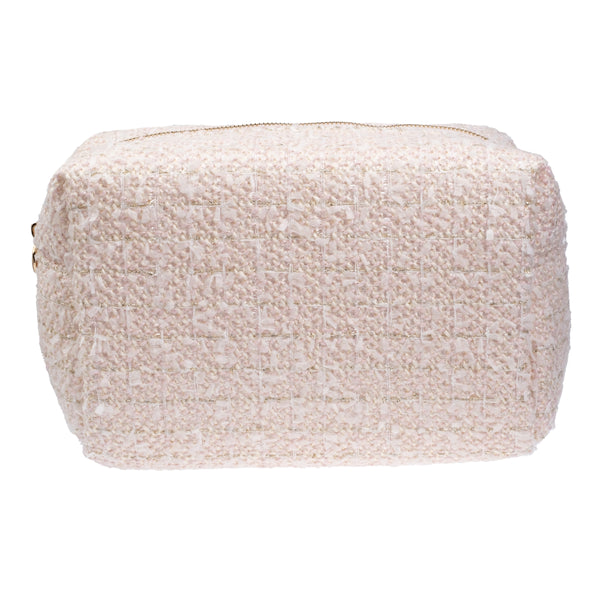TWEED MAKE-UP POUCH LARGE PALE ROSE