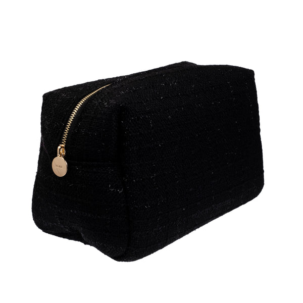 TWEED MAKE-UP POUCH LARGE BLACK
