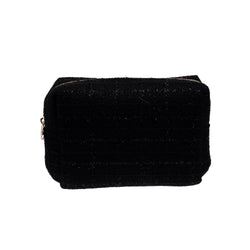 TWEED MAKE-UP POUCH SMALL BLACK