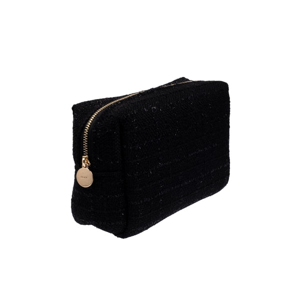 TWEED MAKE-UP POUCH SMALL BLACK