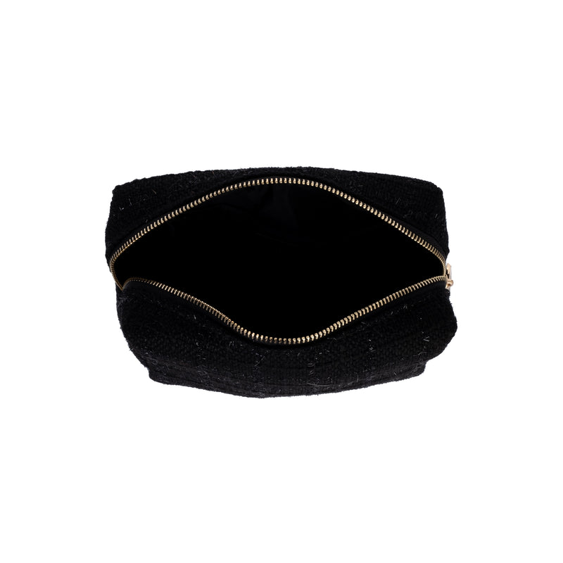 TWEED MAKE-UP POUCH SMALL BLACK