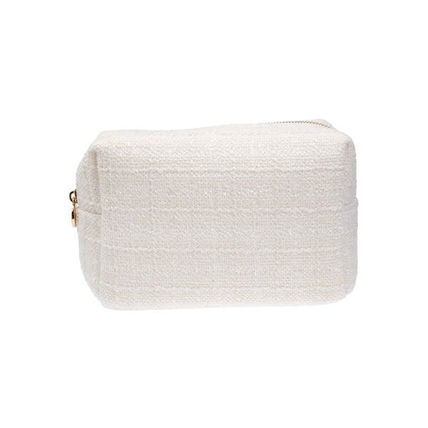 TWEED MAKE-UP POUCH SMALL OFF WHITE